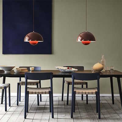 FlowerGlow Pendellampe i Skandinavisk Stil – Justerbar Loftslampe med Urtepotteformet Design Bonusvis
