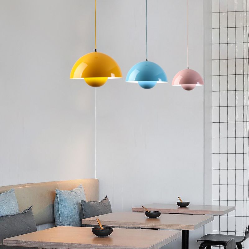 FlowerGlow Pendellampe i Skandinavisk Stil – Justerbar Loftslampe med Urtepotteformet Design Bonusvis