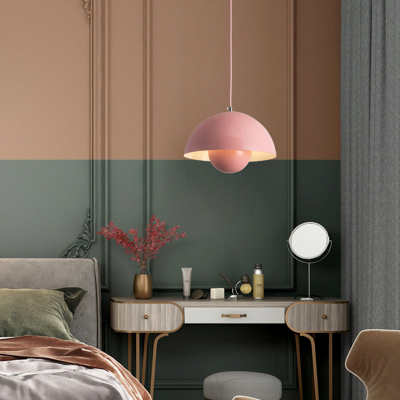 FlowerGlow Pendellampe i Skandinavisk Stil – Justerbar Loftslampe med Urtepotteformet Design Bonusvis