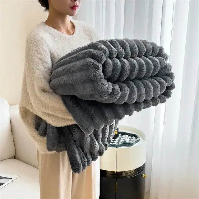 ComfortCuddle | Plysset & Hyggeligt Fleece Tæppe Bonusvis