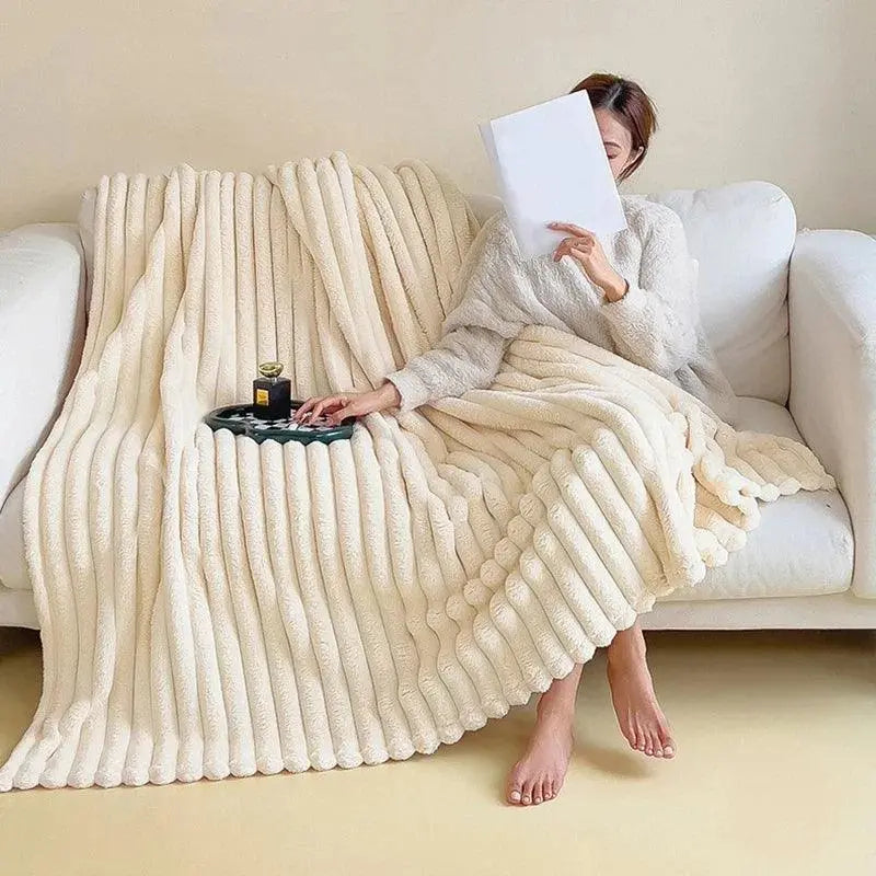ComfortCuddle | Plysset & Hyggeligt Fleece Tæppe Bonusvis