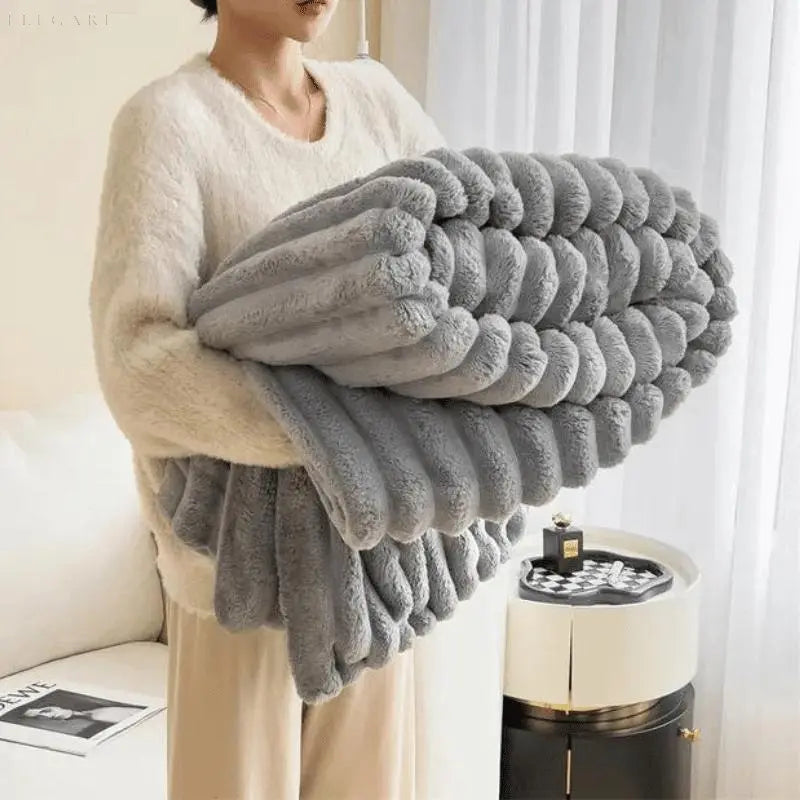 ComfortCuddle | Plysset & Hyggeligt Fleece Tæppe Bonusvis