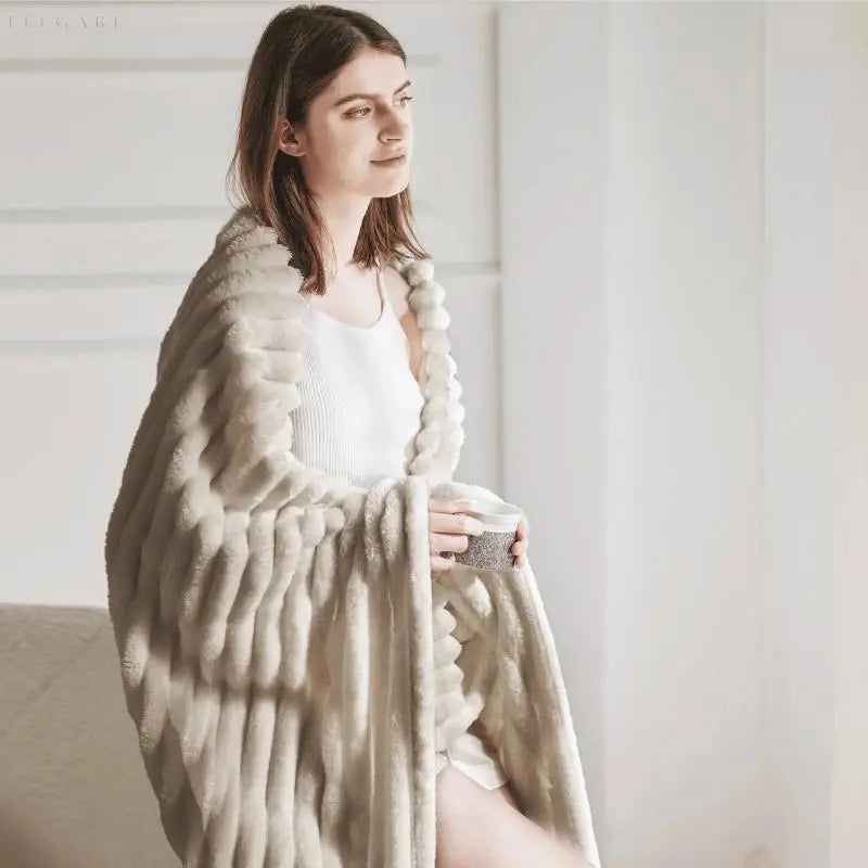 ComfortCuddle | Plysset & Hyggeligt Fleece Tæppe Bonusvis