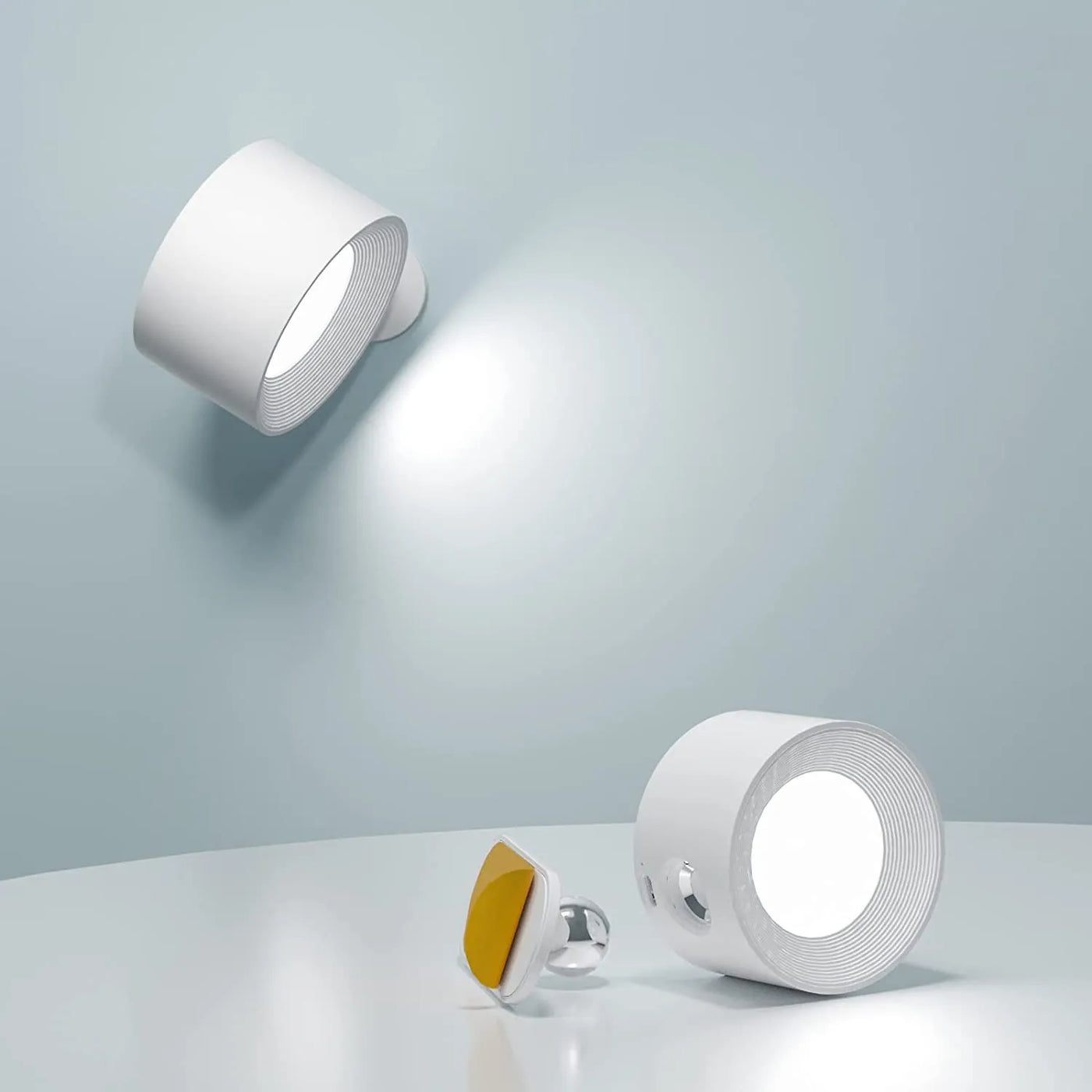 ELORA Trådløs Væglampe – Minimalistisk Design med Justerbart LED Lys Hvid Bonusvis