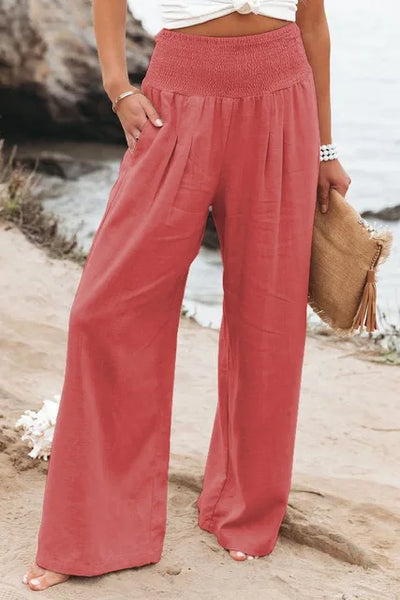 MAYA | Stilfulde Wide-Leg Bukser – Komfort og Elegance til Alle Anledninger Rosa Bonusvis