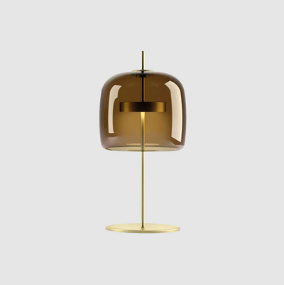Elegant Bordlampe i Metal og Glas – Ø18 cm med Indbygget LED til Indendørs Brug Bonusvis