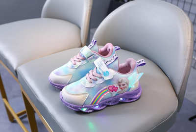 Elsa Lysende Børnesneakers med LED-Lys – Magi ved Hvert Skridt Bonusvis