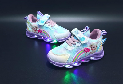 Elsa Lysende Børnesneakers med LED-Lys – Magi ved Hvert Skridt Bonusvis
