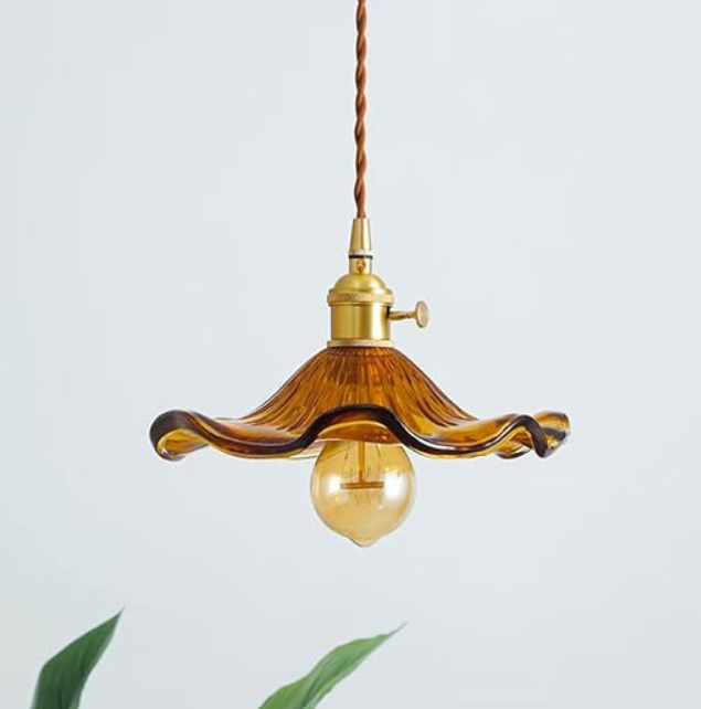 FleurLumi Hængelampe – Elegant Hibiscus Design til Moderne Belysning Brun Bonusvis