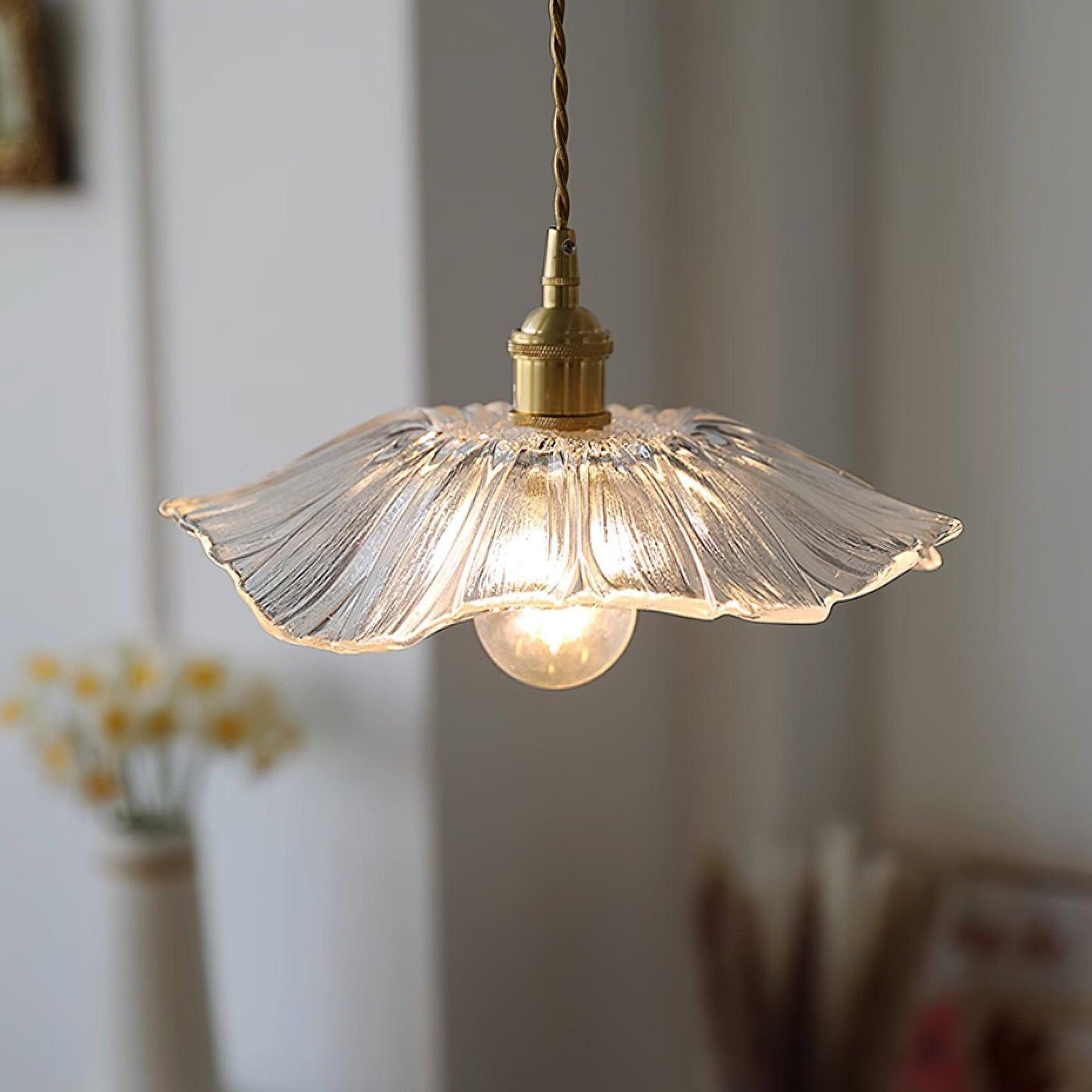 LumiFlora - Elegant pendellampe i glas med retro charme Bonusvis