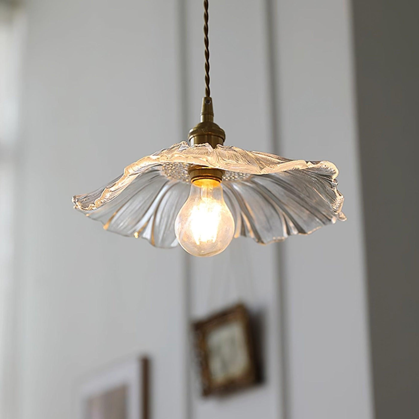 LumiFlora - Elegant pendellampe i glas med retro charme Bonusvis