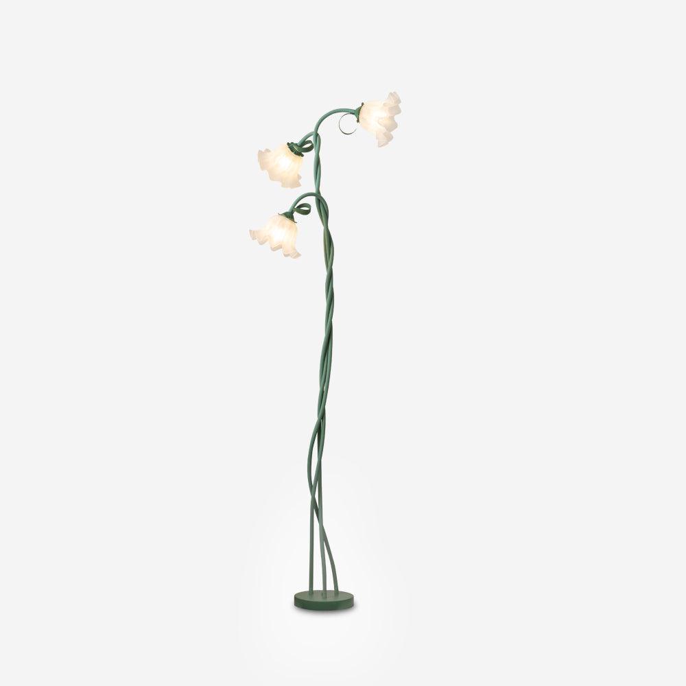 Calla Lampadaire – Elegant Gulvlampe med Delikate Hvidt Calla-Blomster Bonusvis