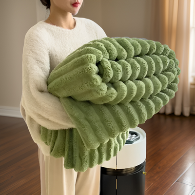 Superblød Fleece Plaid – Luksus og Komfort til Din Sofa Grøn Bonusvis