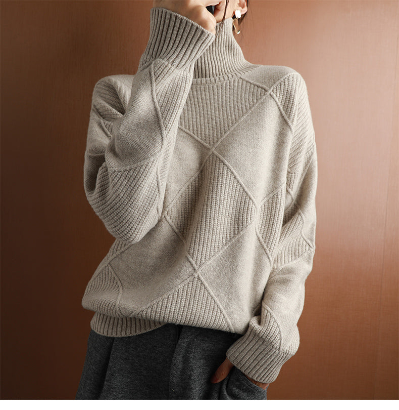 Cachemire Pullover med Rullekrave – Luksus og Elegance til Hverdagen Bonusvis