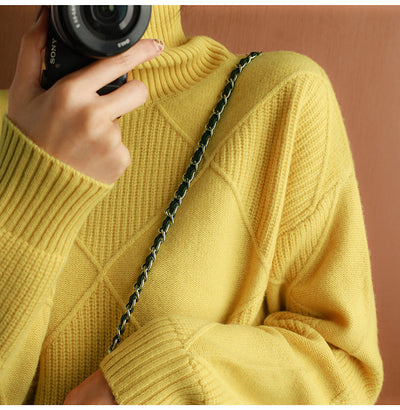 Cachemire Pullover med Rullekrave – Luksus og Elegance til Hverdagen Bonusvis