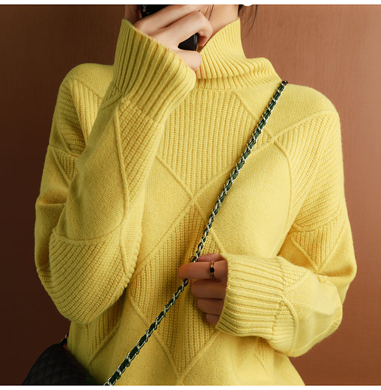 Cachemire Pullover med Rullekrave – Luksus og Elegance til Hverdagen Bonusvis