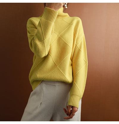 Cachemire Pullover med Rullekrave – Luksus og Elegance til Hverdagen Bonusvis