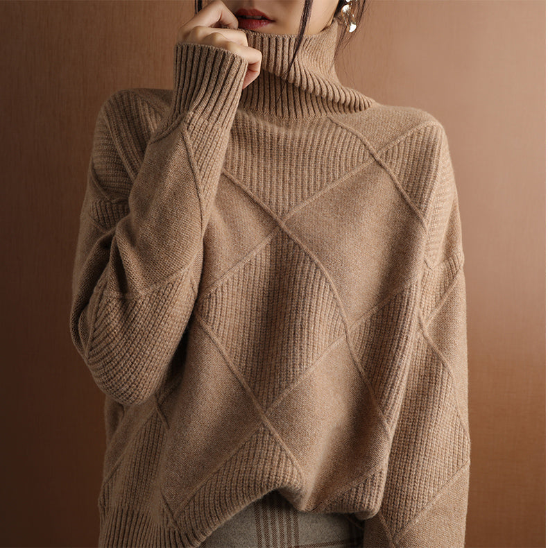 Cachemire Pullover med Rullekrave – Luksus og Elegance til Hverdagen Bonusvis