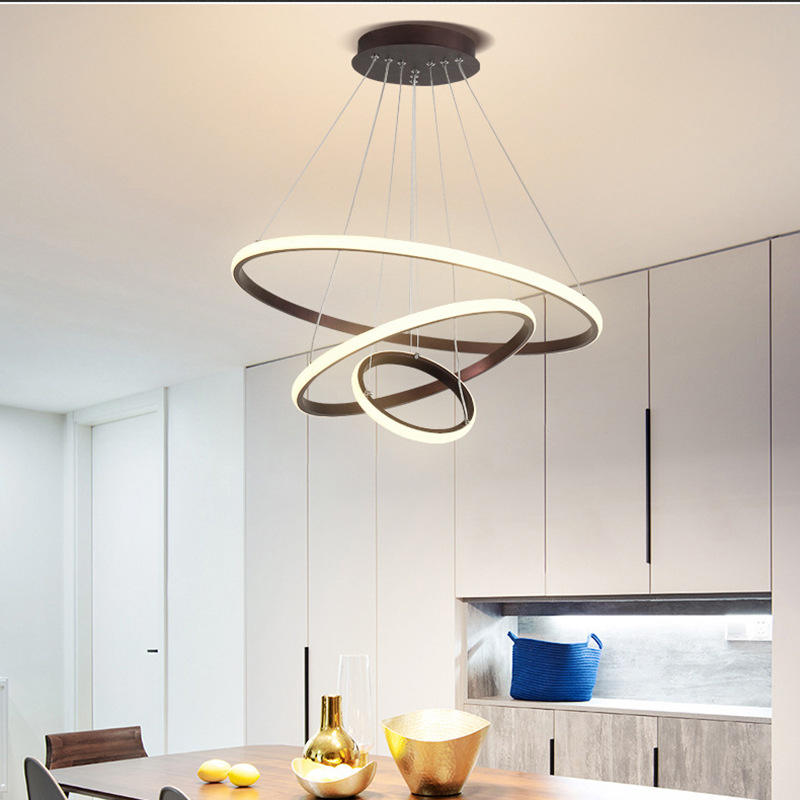 LumiRing - Moderne loftslampe med justerbar belysning og 3 ringe Bonusvis
