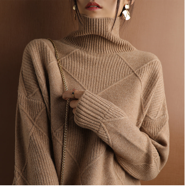 Cachemire Pullover med Rullekrave – Luksus og Elegance til Hverdagen Bonusvis