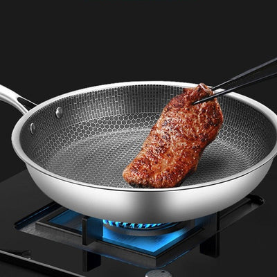 CuisinePro Stegepande – Antiadhesiv, Rustfrit Stål til Professionel og Effektiv Madlavning Bonusvis