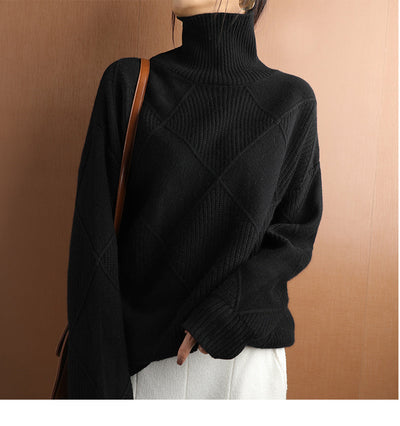 Cachemire Pullover med Rullekrave – Luksus og Elegance til Hverdagen Bonusvis