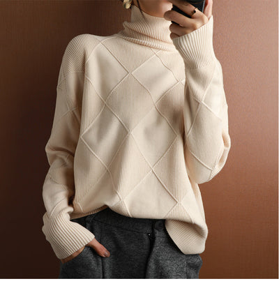 Cachemire Pullover med Rullekrave – Luksus og Elegance til Hverdagen Bonusvis