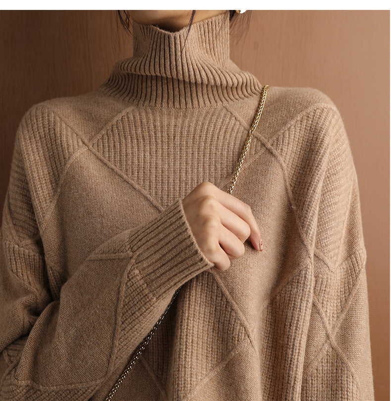 Cachemire Pullover med Rullekrave – Luksus og Elegance til Hverdagen Bonusvis