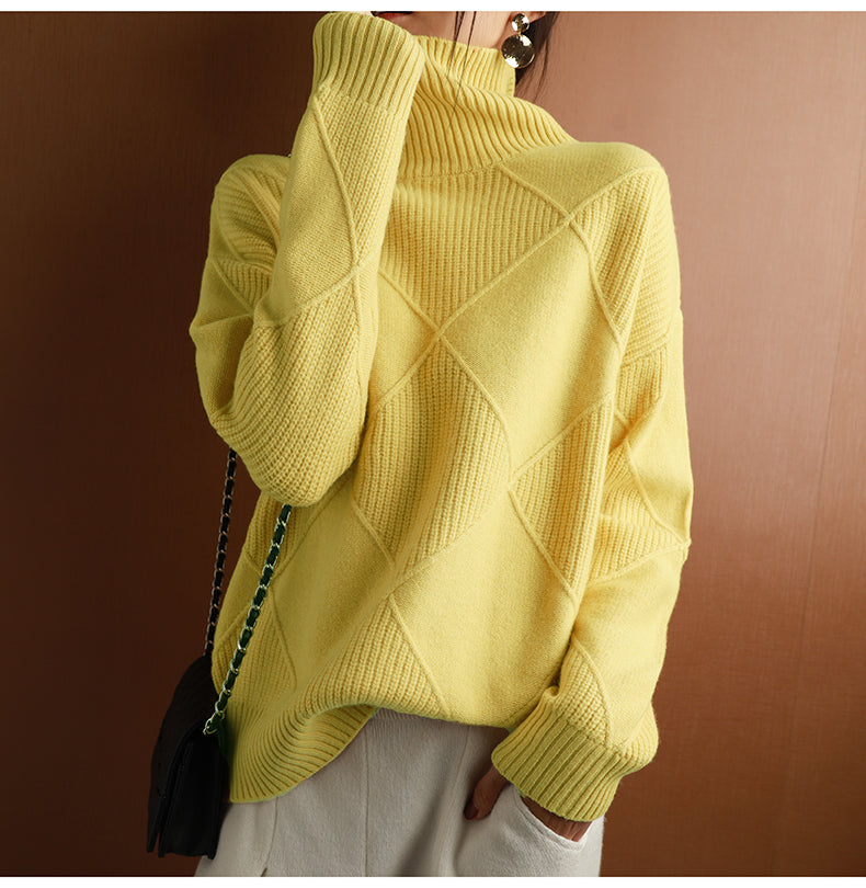 Cachemire Pullover med Rullekrave – Luksus og Elegance til Hverdagen Bonusvis
