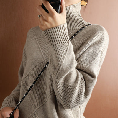Cachemire Pullover med Rullekrave – Luksus og Elegance til Hverdagen Bonusvis
