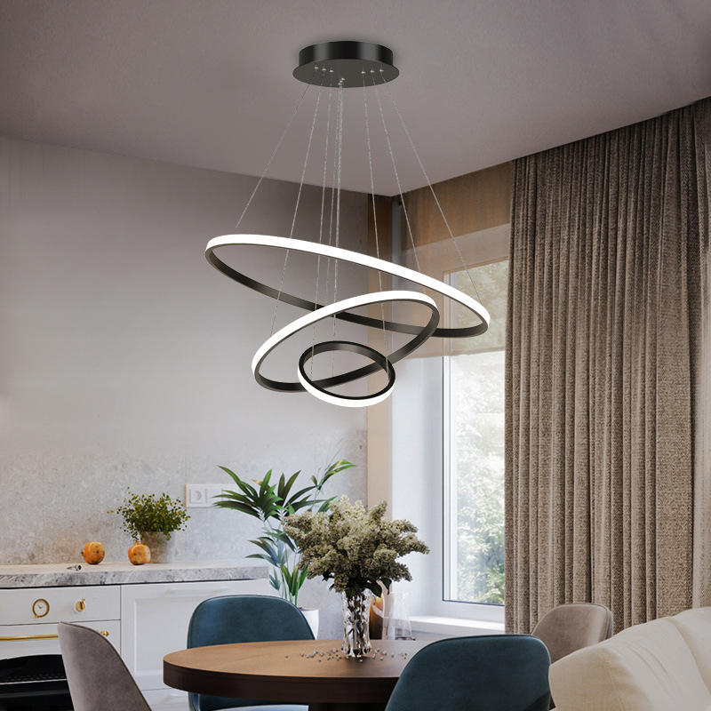 LumiRing - Moderne loftslampe med justerbar belysning og 3 ringe Bonusvis