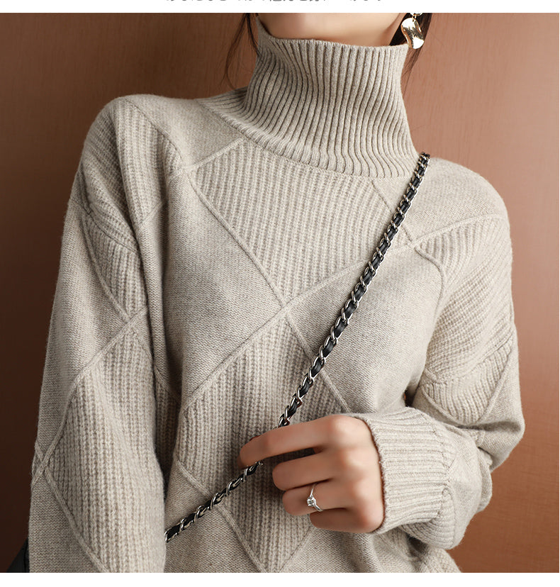 Cachemire Pullover med Rullekrave – Luksus og Elegance til Hverdagen Bonusvis