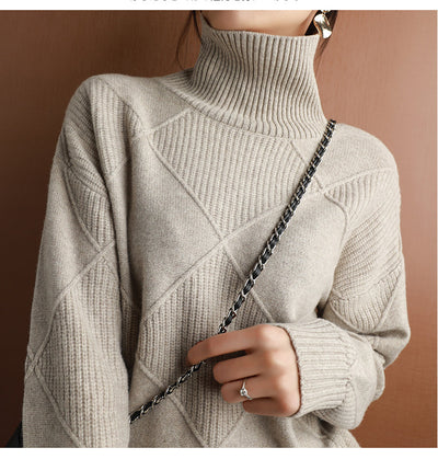 Cachemire Pullover med Rullekrave – Luksus og Elegance til Hverdagen Bonusvis