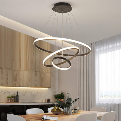 LumiRing - Moderne loftslampe med justerbar belysning og 3 ringe Bonusvis