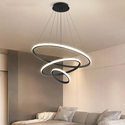 LumiRing - Moderne loftslampe med justerbar belysning og 3 ringe Bonusvis