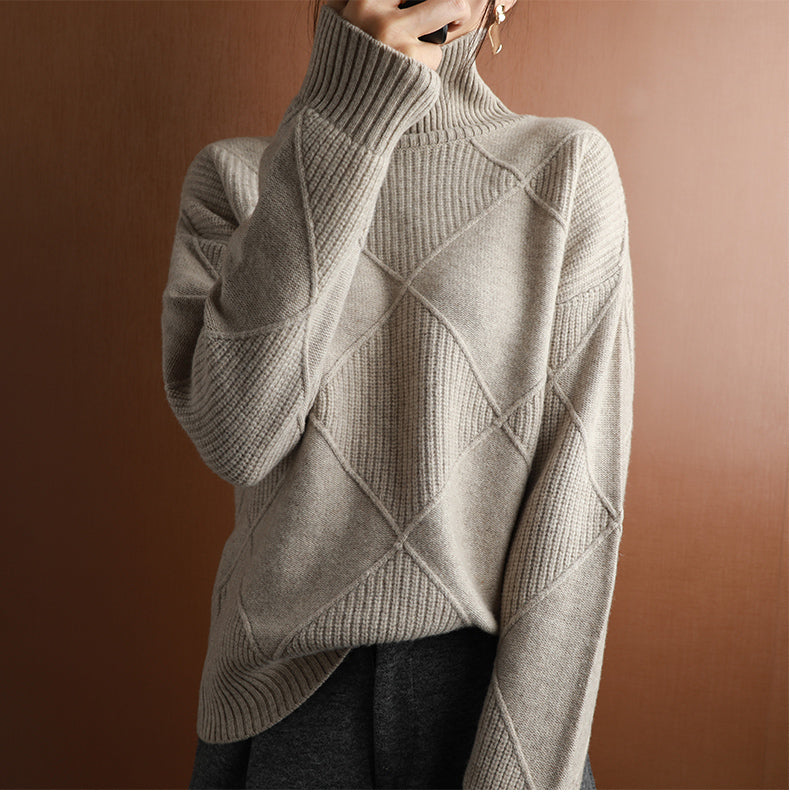 Cachemire Pullover med Rullekrave – Luksus og Elegance til Hverdagen Bonusvis