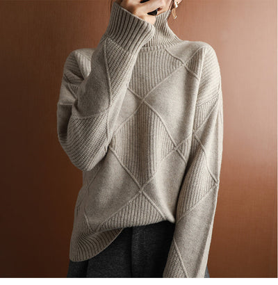 Cachemire Pullover med Rullekrave – Luksus og Elegance til Hverdagen Bonusvis