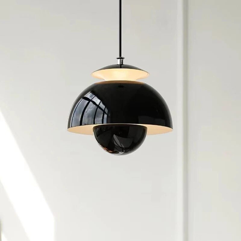 Skandinavisk moderne LED Pendellampe Sort Bonusvis