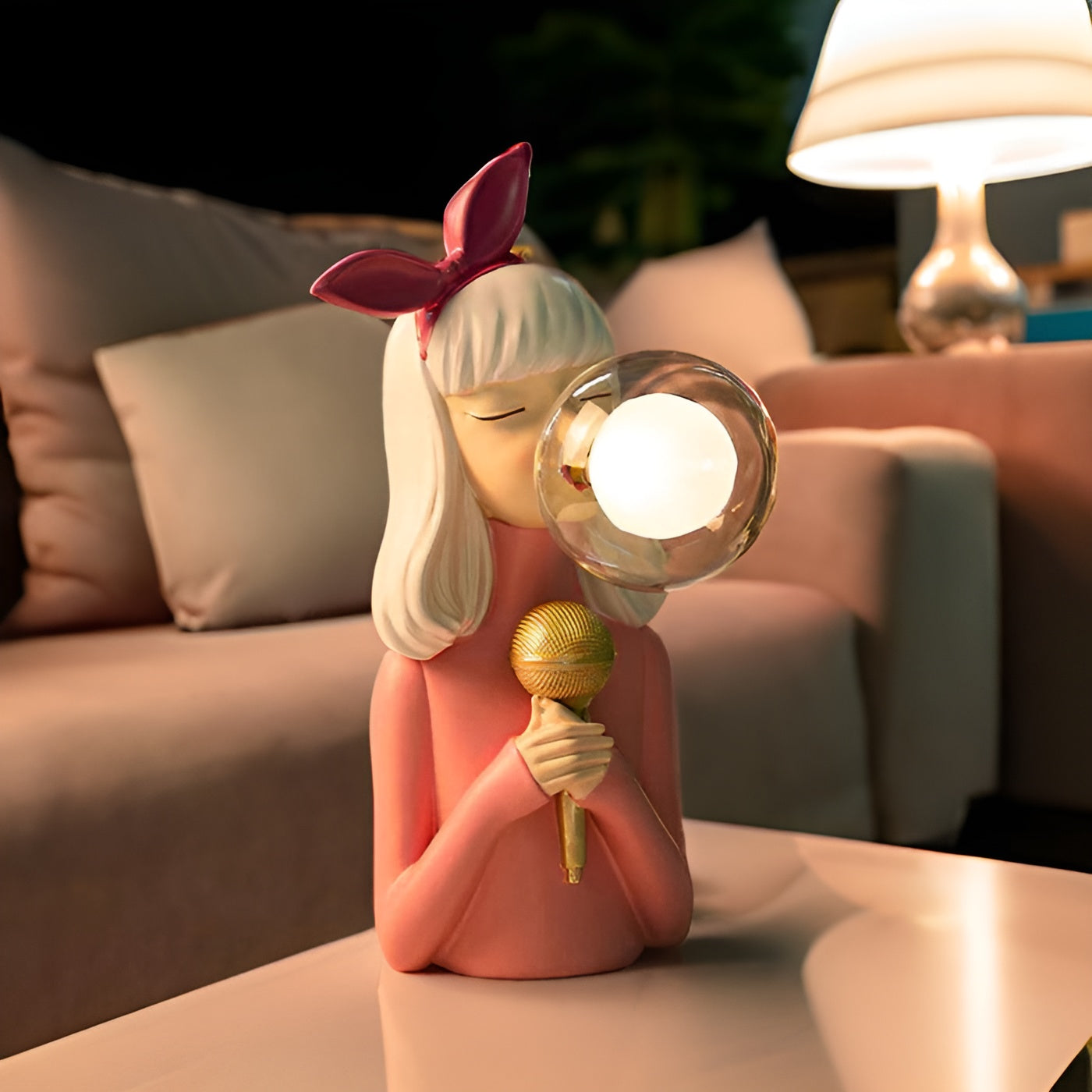 BubbleFairies Bordlampe – Magisk Design med Taktile Féer og Blød Belysning Ella Bonusvis