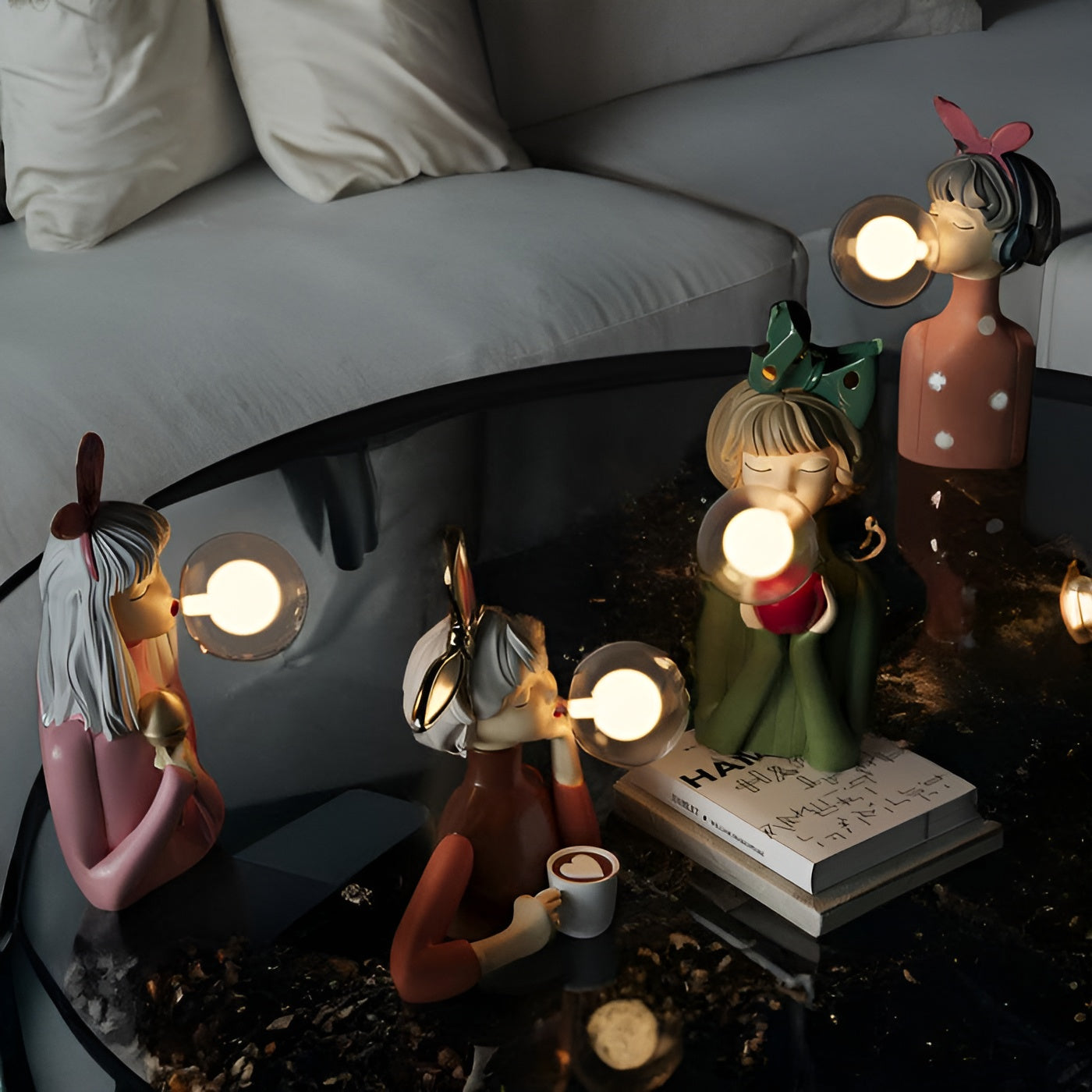 BubbleFairies Bordlampe – Magisk Design med Taktile Féer og Blød Belysning Bonusvis