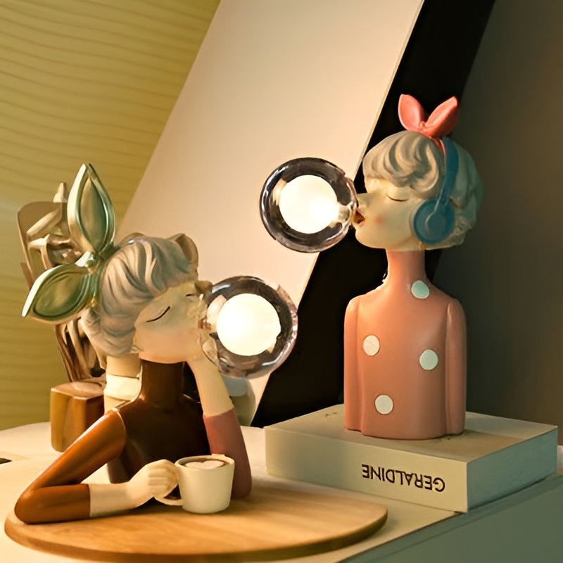 BubbleFairies Bordlampe – Magisk Design med Taktile Féer og Blød Belysning Bonusvis