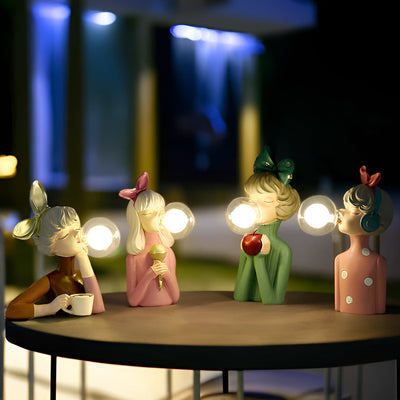 BubbleFairies Bordlampe – Magisk Design med Taktile Féer og Blød Belysning Komplet samling Bonusvis