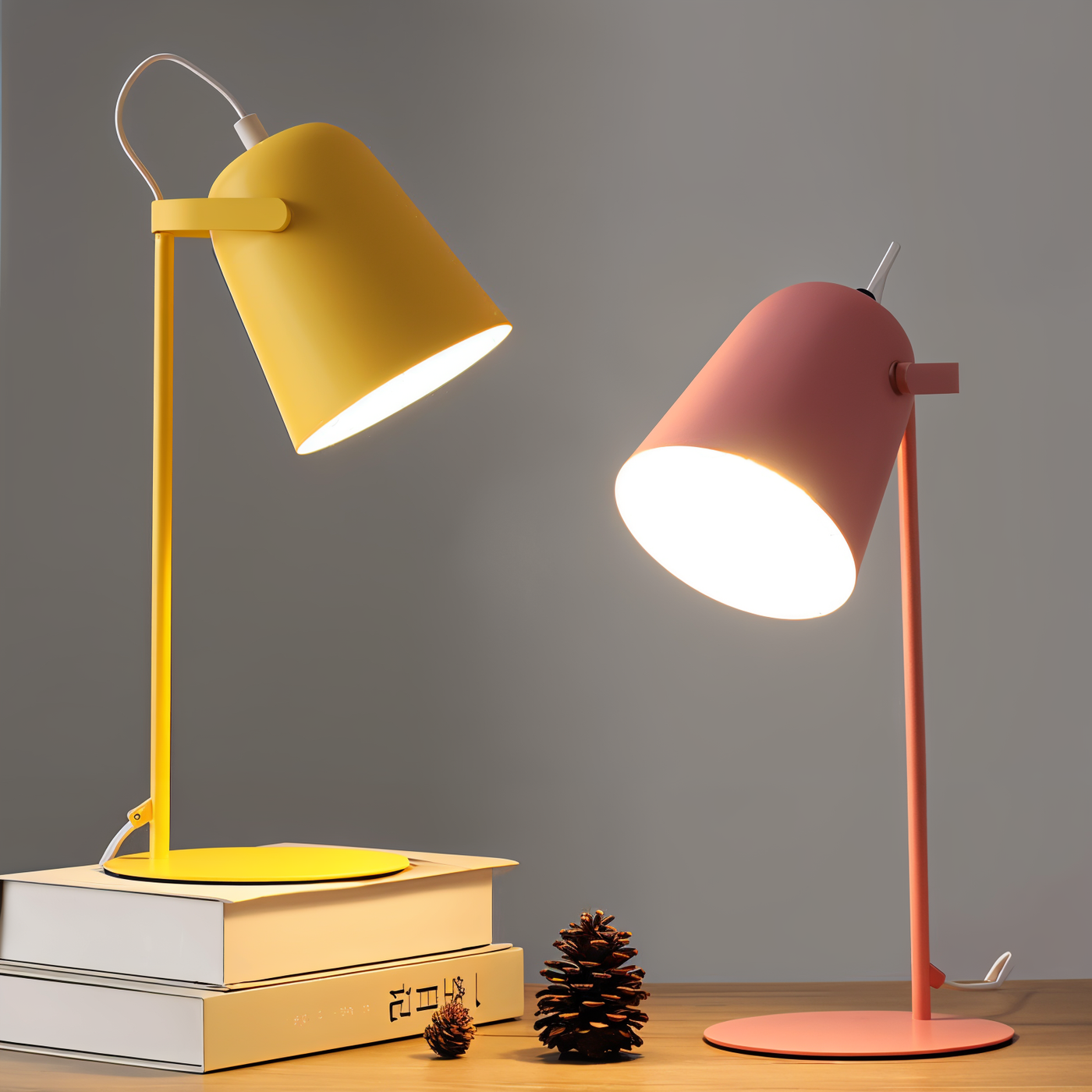 Macaron Bordlampe – Justerbar LED-lampe til Læsning og Arbejde Bonusvis