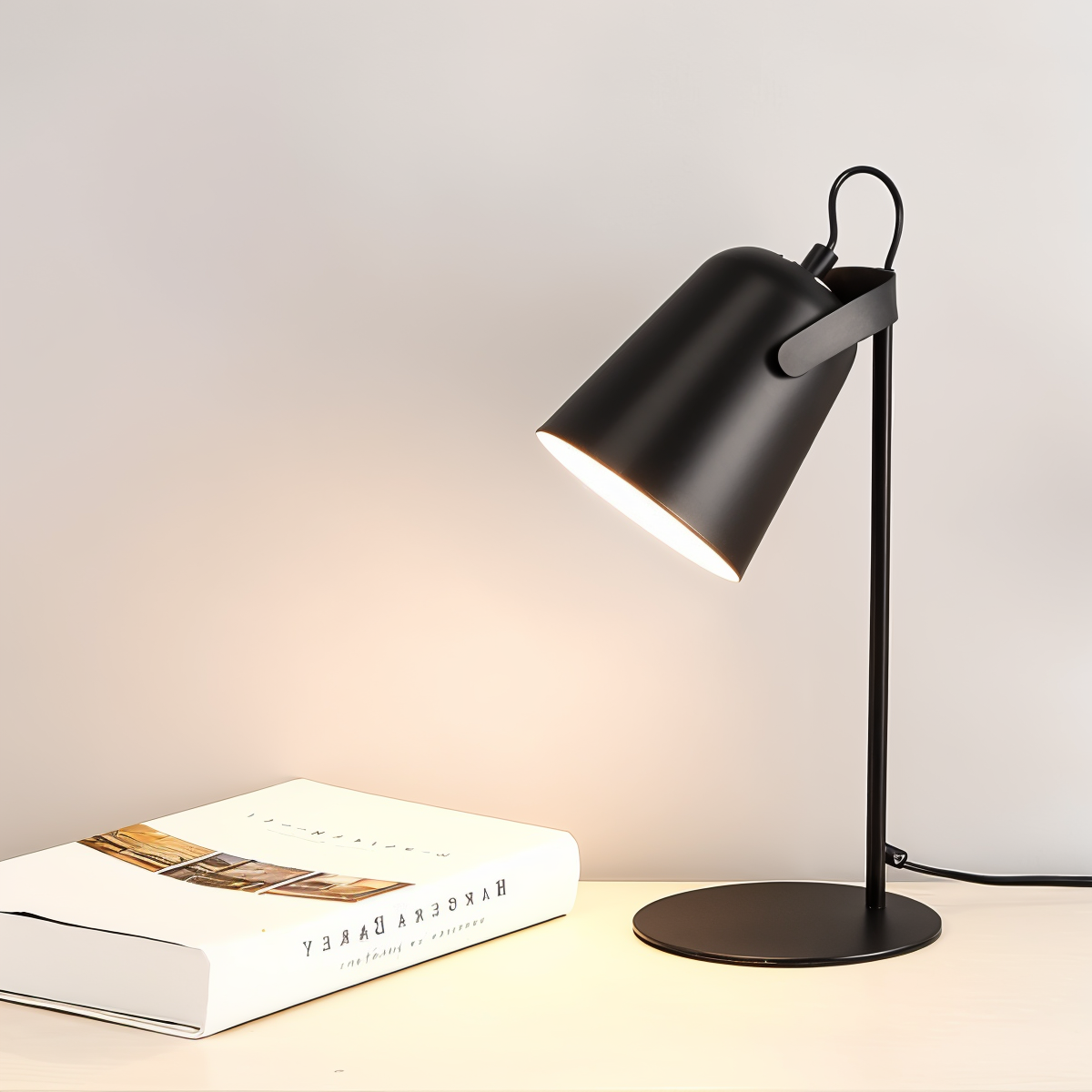 Macaron Bordlampe – Justerbar LED-lampe til Læsning og Arbejde Sort Bonusvis