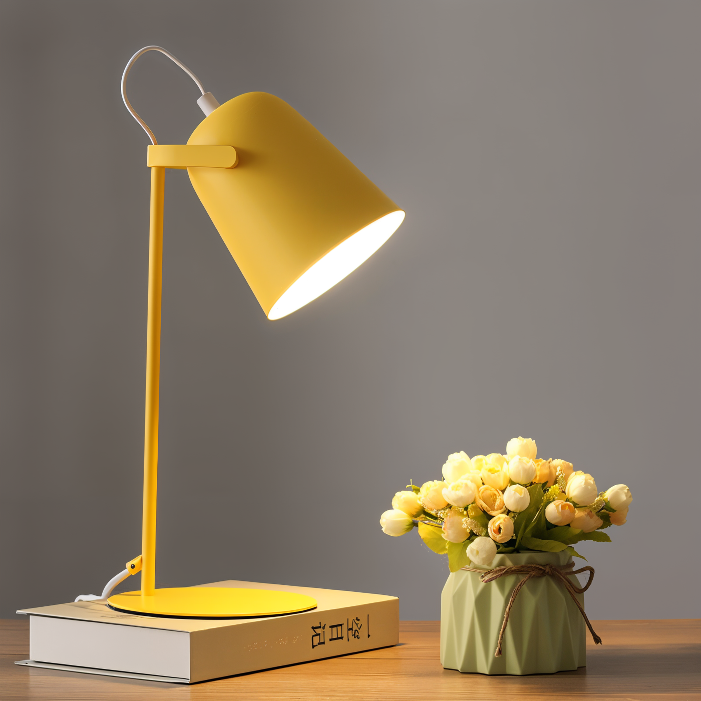 Macaron Bordlampe – Justerbar LED-lampe til Læsning og Arbejde Bonusvis