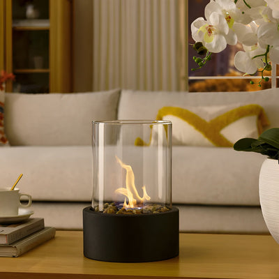 SleekFlame Bordpejs – Moderne og Portabel Design med Bioethanol Brændstof Bonusvis