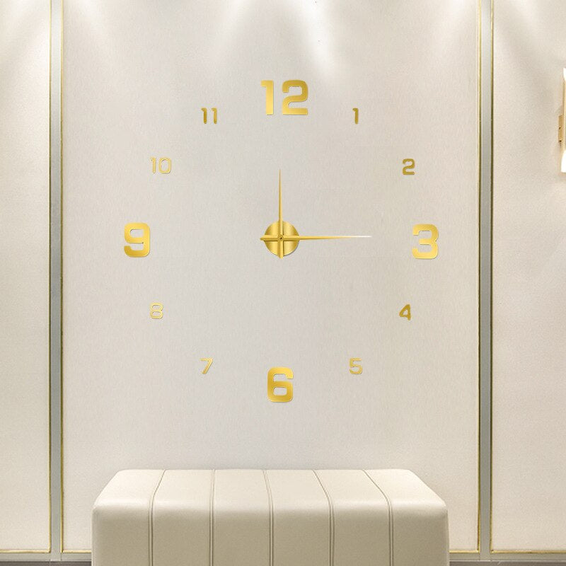 Moderne Vægur i Acrylt – Præcis Quartz Mekanisme og Elegant Design Gyldne tal Bonusvis