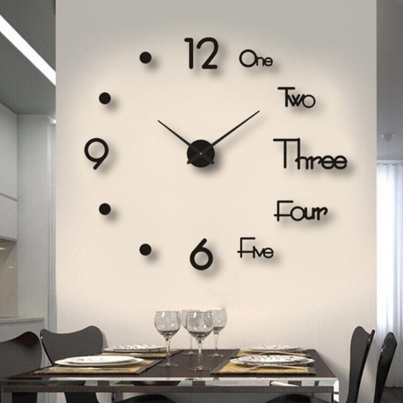 Moderne Vægur i Acrylt – Præcis Quartz Mekanisme og Elegant Design Halvsort Bonusvis