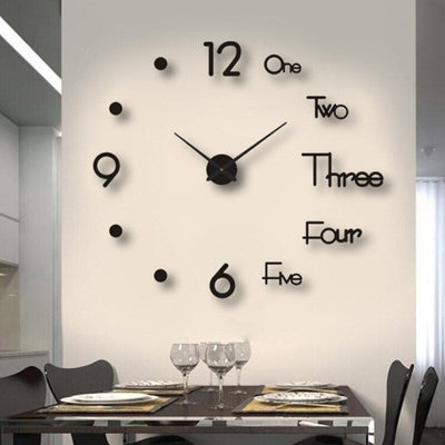 Moderne Vægur i Acrylt – Præcis Quartz Mekanisme og Elegant Design Halvsort Bonusvis