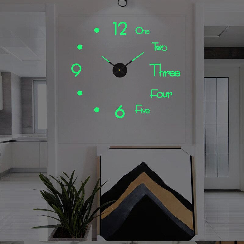 Moderne Vægur i Acrylt – Præcis Quartz Mekanisme og Elegant Design Halv-lysende Bonusvis